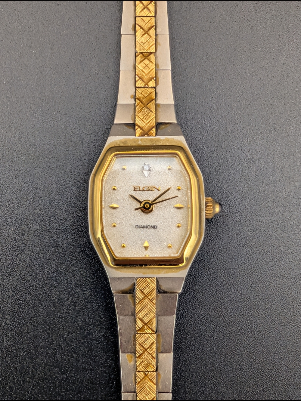 Elgin Two-Tone Diamond Accent Ladies Watch - Gold & Silver